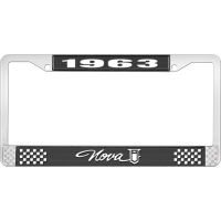 1963 NOVA LICENSE PLATE FRAME STYLE 1 BLACK