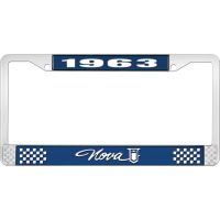 1963 NOVA LICENSE PLATE FRAME STYLE 1 BLUE