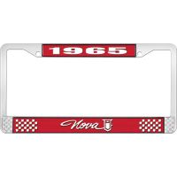 1965 NOVA LICENSE PLATE FRAME STYLE 1 RED