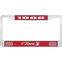 1966 NOVA LICENSE PLATE FRAME STYLE 1 RED