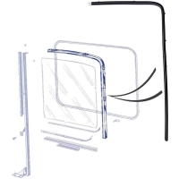 1969-70 IMPALA / FULL SIZE 2-DOOR HARDTOP ROOF RAIL WEATHERS