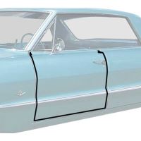 1963-64  GM Fullsize Front Door Frame Weatherstrip, 4 Dr Har
