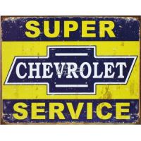 Plåtskylt / GM Super Chevy Servi