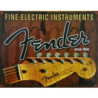 Blikskilt / Fender instrument