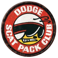 Plåtskylt / Dodge Scat Pack (rund)