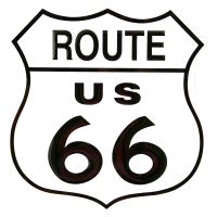 Plåtskylt / Route 66 sköld