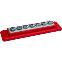 Kopplingsplint 7 x M5 Röd