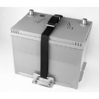 Batterifäste för två batterier, inkl rem, skruv