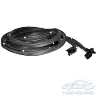 Door weatherstrip with clips & molded ends