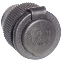 Uttag, infällbart, gängat, 12 V 16 A, svart