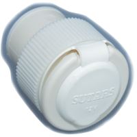 Uttag, infällbart, gängat, 12 V 16 A, off-white